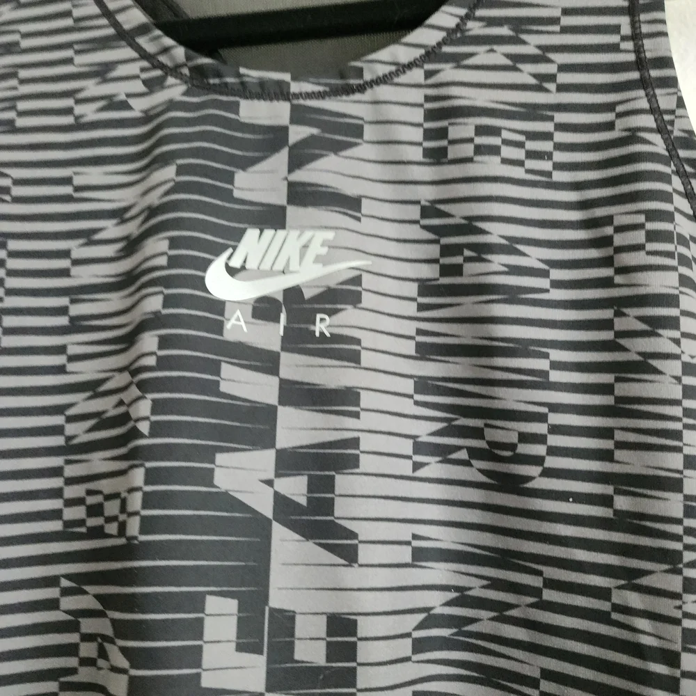 Nike Air Dri-FIT Tank Top Gray Black Geometric Print Size S